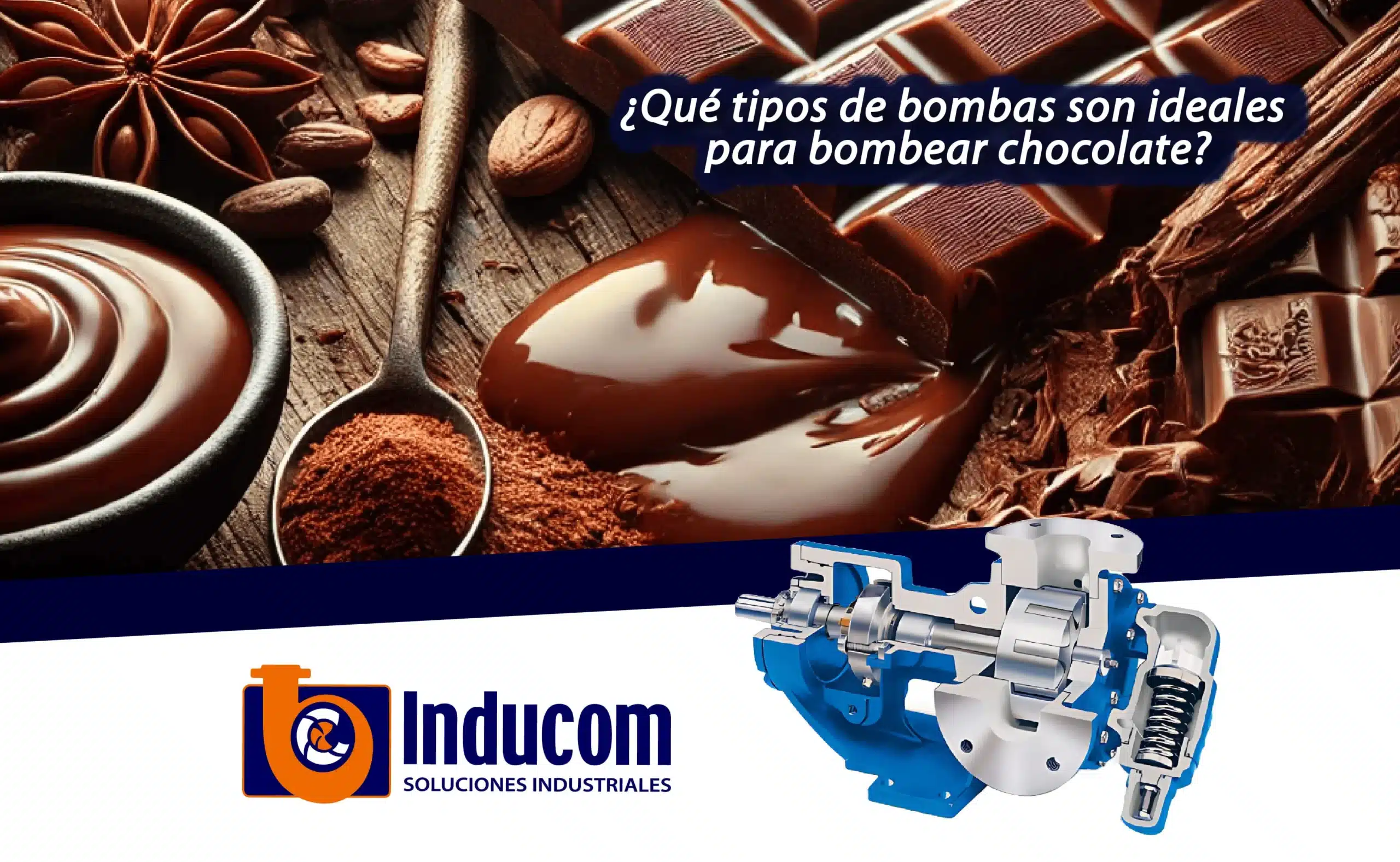 ¿Qué tipos de bombas son ideales para bombear chocolate? 